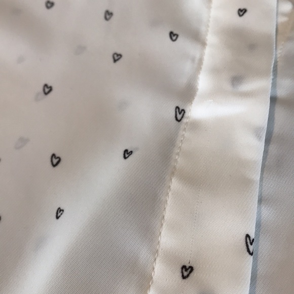 White black heart chiffon tunic, size 8 - Picture 3 of 4